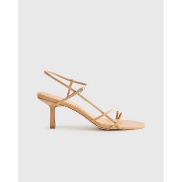 Quince Shoes - Quince Women Italian Leather 70Mm Strappy Heel Shoes Brown 8